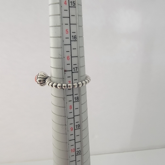 Pandora Authentic Birthday Blooms Ring- July Carnelian Size 7 - Picture 5 of 7